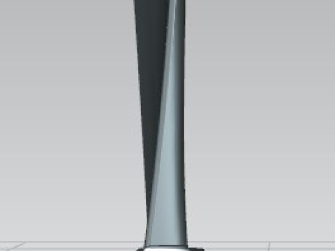 Power turbine working blade 3D 모델