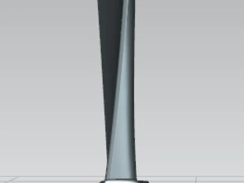 Power turbine working blade 3D Model