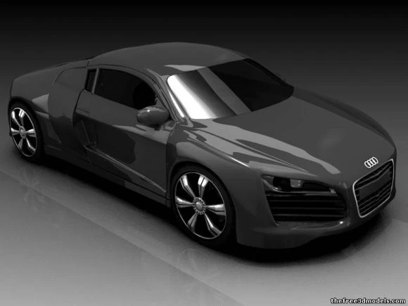 Audi R8 3D Model .c4d .max .obj .3ds .fbx .stl .blend