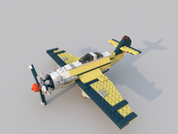 LEGO Plane 3Dモデル .c4d .max .obj .3ds .fbx .stl .blend 