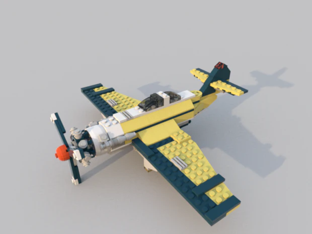 LEGO Plane 3D Model .c4d .max .obj .3ds .fbx .stl .blend 