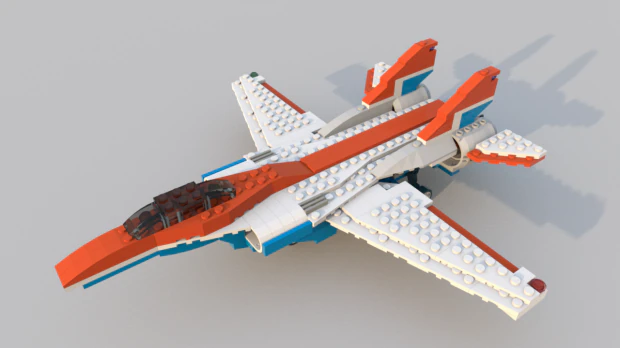 LEGO Plane 3D Model .c4d .max .obj .3ds .fbx .stl .blend