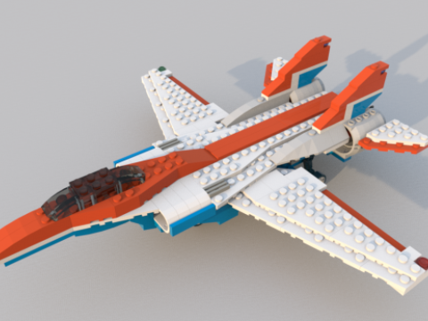 LEGO Plane 3D Model