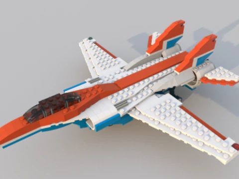 乐高飞机 3D 模型