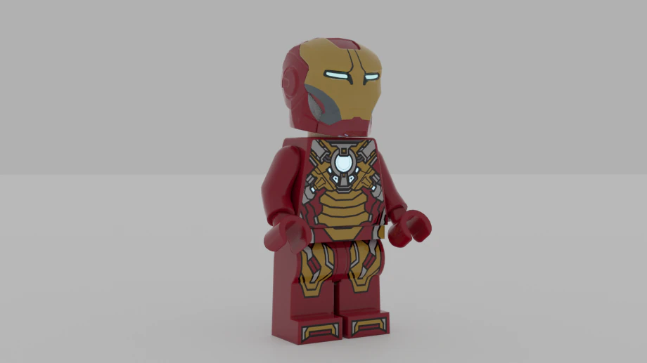 Iron Man LEGO 3D Model .c4d .max .obj .3ds .fbx .stl .blend 