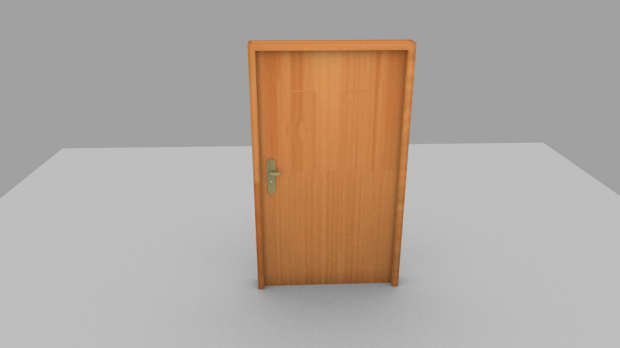 Wood Door Modèle 3D .c4d .max .obj .3ds .fbx .stl .blend 