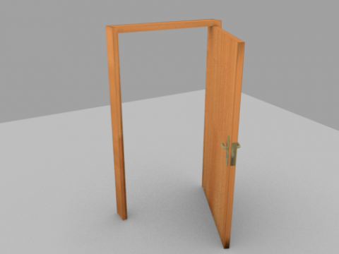 Wood Door Modèle 3D