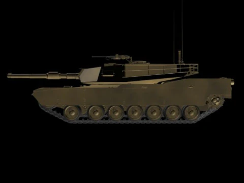 M1 Abrams American Main Battle Tank 3D Model