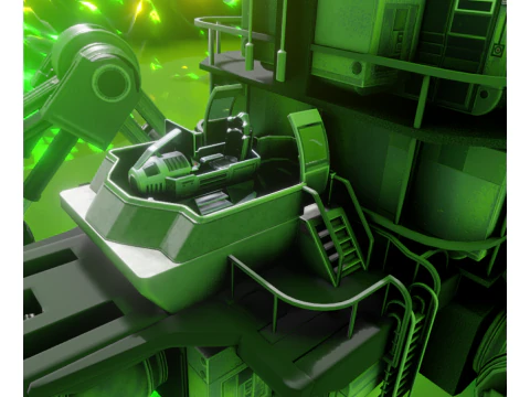 Five Wheeler with Radioactive Surrounding 3D Model
