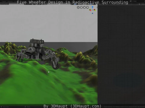 Five Wheeler with Radioactive Surrounding 3D Model