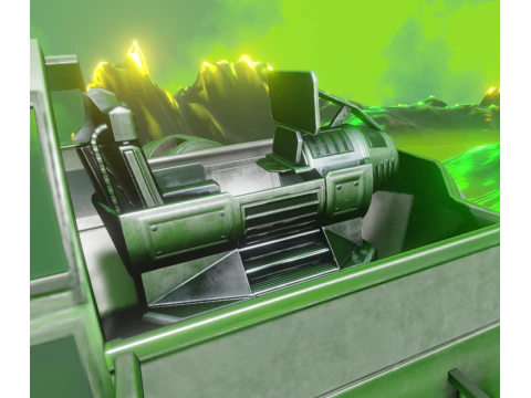Five Wheeler with Radioactive Surrounding 3D Model