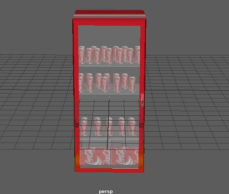 Coke fridge 3D 模型 .c4d .max .obj .3ds .fbx .stl .blend 