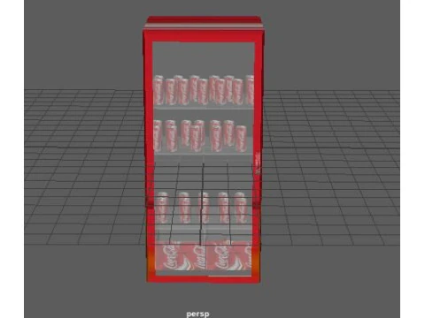 Холодильник для кока-колы 3D Модель
