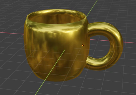 Golden Cup 3D Model .c4d .max .obj .3ds .fbx .stl .blend