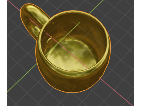 Golden Cup 3D Model