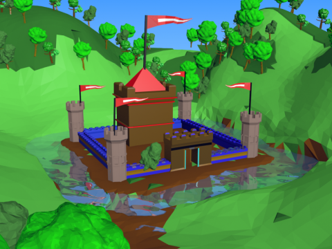 3D Castle Modello 3D