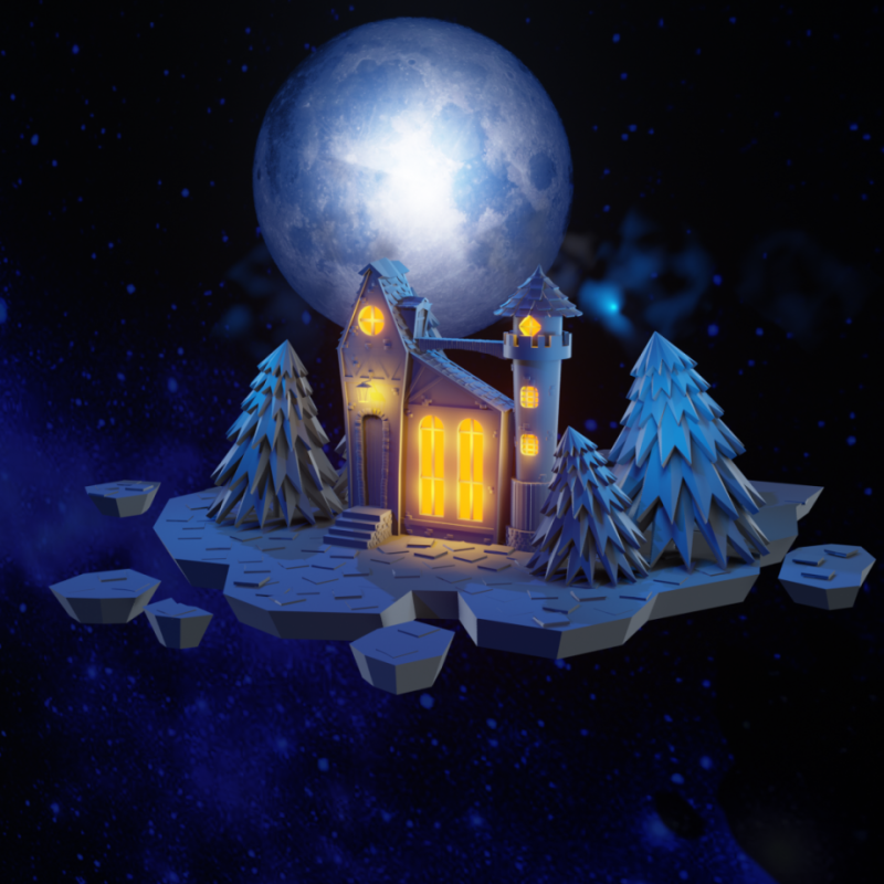 3D Castle 3D Modell .c4d .max .obj .3ds .fbx .stl .blend 