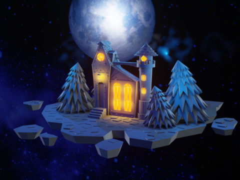 3D Castle Modello 3D
