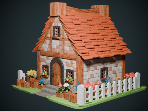 Medieval Cottage 3D Model