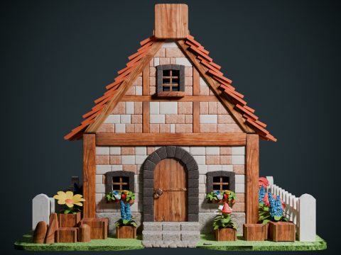 Medieval Cottage 3D Model