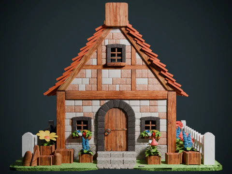 Medieval Cottage 3D Model
