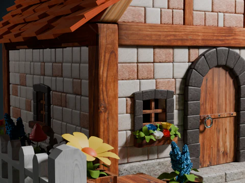 Medieval Cottage 3D Model