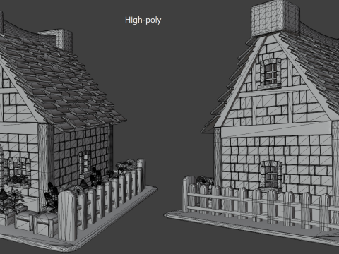 Medieval Cottage 3D Model