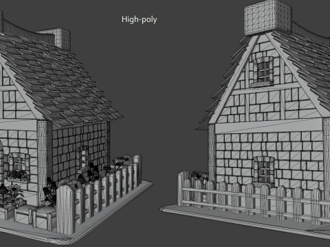 Medieval Cottage 3D Model