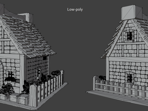 Medieval Cottage 3D Model