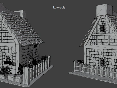 Medieval Cottage 3D Model