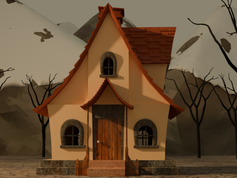 Alpine Cottage 3D Model