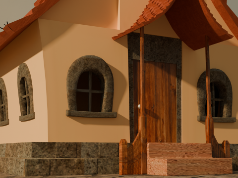 Alpine Cottage 3D Model