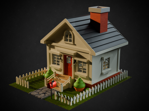 Wooden House 3D Model