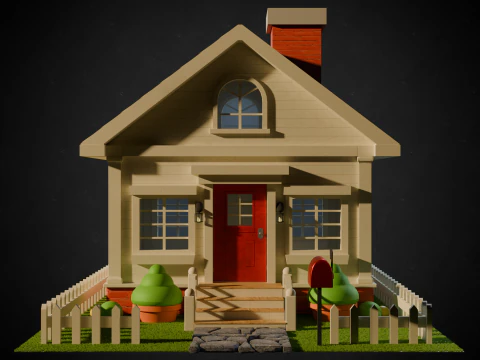 Wooden House 3D Model