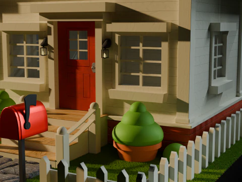 Wooden House 3D Model