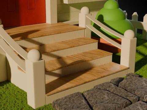 Wooden House 3D Model