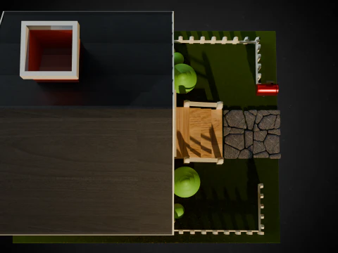 Wooden House 3D Model