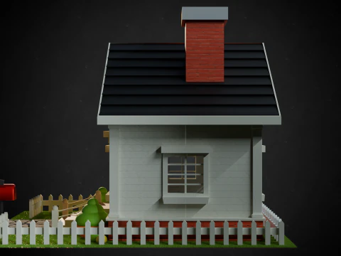 Wooden House 3D Model