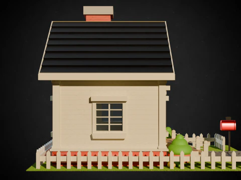 Wooden House 3D Model
