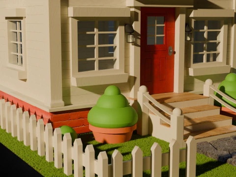 Wooden House 3D Model
