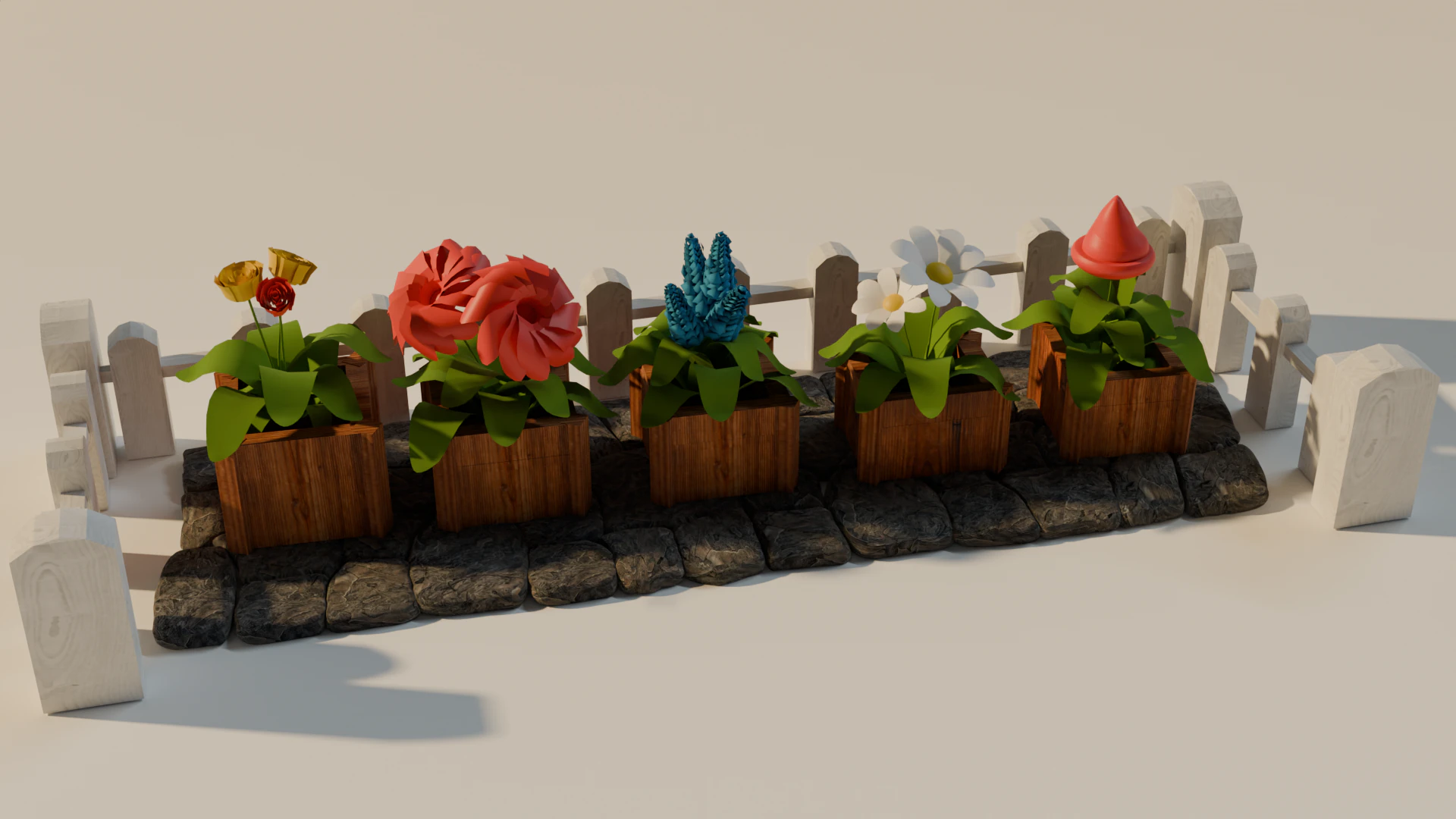 Flower Pack 3D Model .c4d .max .obj .3ds .fbx .stl .blend 