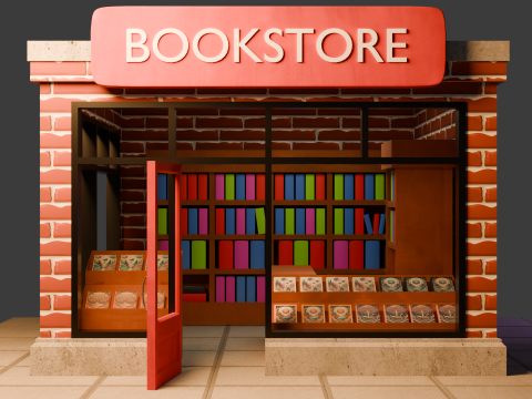 Book Store 3D Model