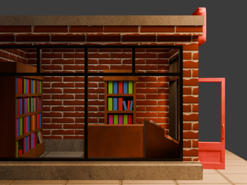Book Store 3D Model