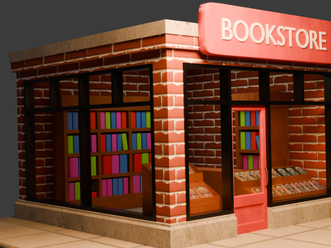 Book Store 3D Model