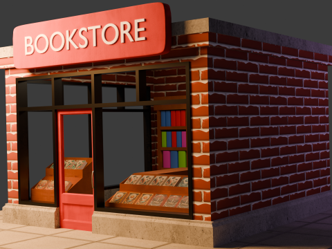 Book Store 3D Model