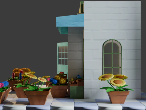Flower Shop 3D Model
