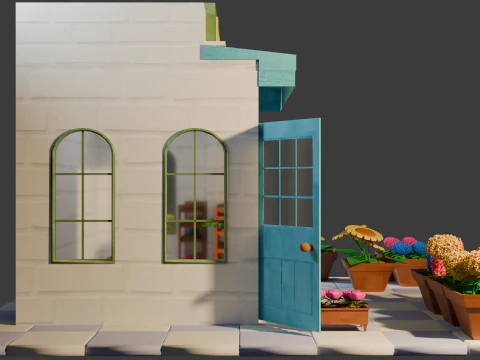 Flower Shop 3D Model