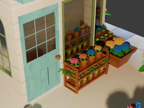 Flower Shop 3D Model