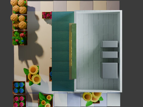 Flower Shop 3D Model