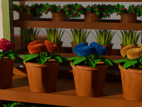 Flower Shop 3D Model